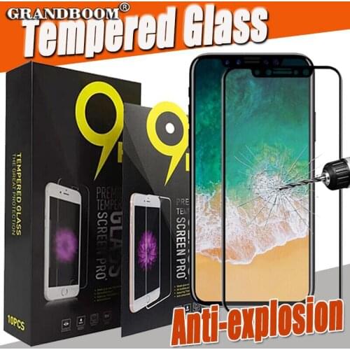 100pcs Carbon Fiber Soft Edge Tempered Glass For iPhone 12 Mini 11 Pro Max XS XR X 8 7 6 6S Plus SE Screen Protector Package