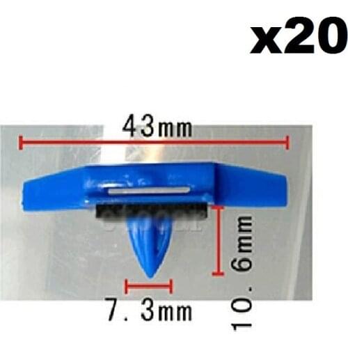 20pcs For Honda Nylon Drip Moulding Rivet Retainer Clip with Sealer 91528-S01A01