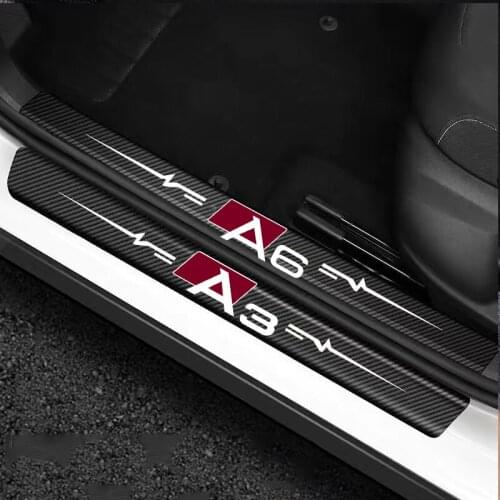 4pcs Car threshold Protect Car sticker for Audi A3 A4 A5 A6 A7 A8 Q3 Q5 Q7 Q8 b8 8p b6 8v b7 c7 c6 c5 Car Accessories