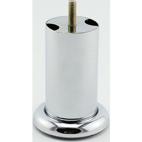Pack of 4pcs) Furniture Round Stand Legs Iron finish Cabinet Table Sofa Bed Feet Chrome Plated H=80mm /100mm /120mm