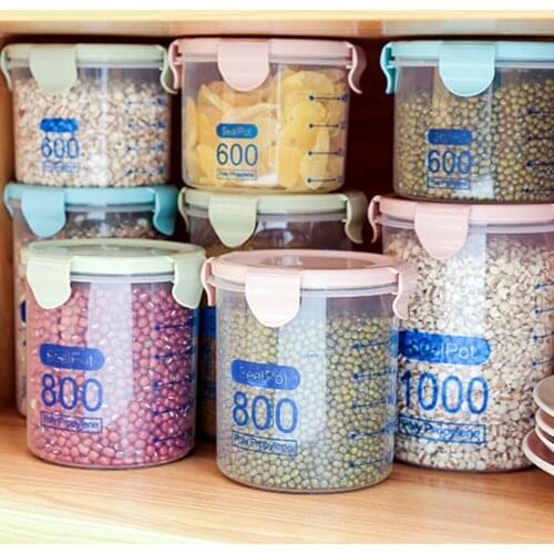 New Practical Household Plastic Storage Jars Food Storage Bottle Safe Non-Toxic Leakproof Sealed Kitchen Storage Box