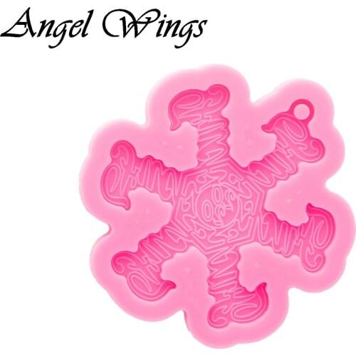 Shiny Resin 2020 Snowflake shape Silicone Molds , Clay Molds , DIY Resin Epoxy Mold , Not sticky DY0841