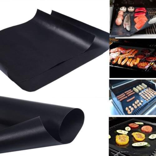 2pcs Large Non Stick Oven Liner Reusable Oil-proof PTFE Pastry BBQ Baking Mat Heat Resistance Cooking Pad Sheet