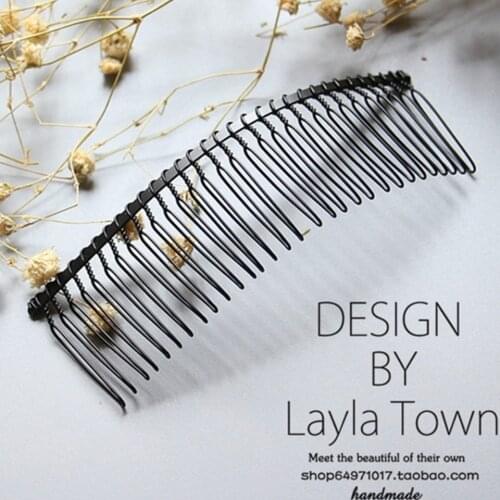 Yyoufu Bangs front hair inserting comb with toothed hair band hairpin oversized 30-tooth ponytail clip hair comb shredded hair c