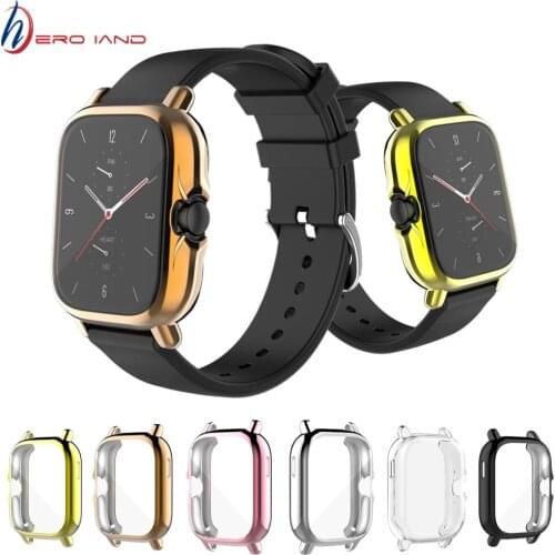 For Amazfit GTS 2 Full Coverage Protective Cover Plating TPU Case For Xiaomi Huami Amazfit GTS2 Smartwatch Protector Frame Shell