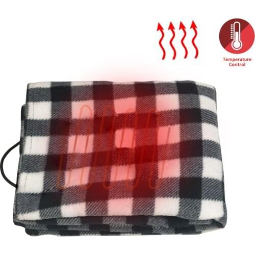 145*100cm 12V Electric Heated Cushion Car Heating Blanket Energy Saving Warm Winter Blanket Cover Car Accessories For Car RV