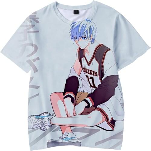 Anime Kuroko 'S Basketball 3D O-hals T-shirt Kids/Children Boy/Girls Zomer Korte T-shirt Kids Casual Streetwear Kleding tops