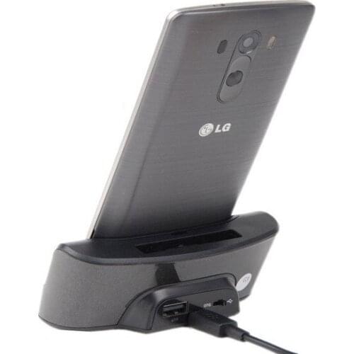 Gogo Eagle Micro USB OTG Data Sync Dock Charger Cradle with Battery Charging Slot For LG G3 Bright black