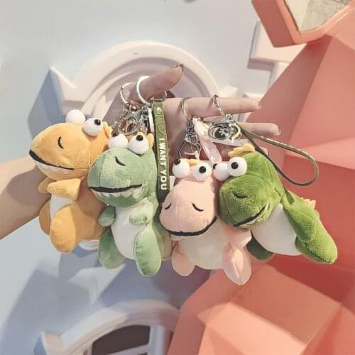 J60B 1Pcs Four Options Available Plush Toy Cute Pendant Animal Toy, Stuffed Sweetheart Dinosaur Toy for Couple