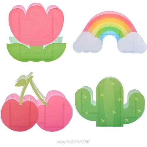 Rainbow Cactus Shape Acrylic Pen Holder Cute Multi Compartments Pencil Box Kids Desktop Stationery Organizer Jy2 21 Dropship