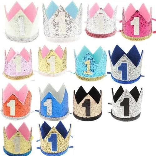 Baby 1 year old DIY birthday crown, childrens handmade accessories, childrens hair band, headdress, headband