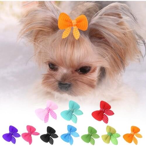 10pcs Pets Hair Metal Clip Bow Knot Grooming Headdress Butterfly Hair Barrette Dogs Cats Decoration Puppy Accessories