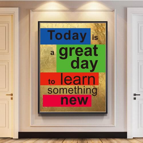 Motivational Quote Canvas Painting on The Wall Poster Positive Thoughts Inspirational Wall Art Picture Living Room Office Decor