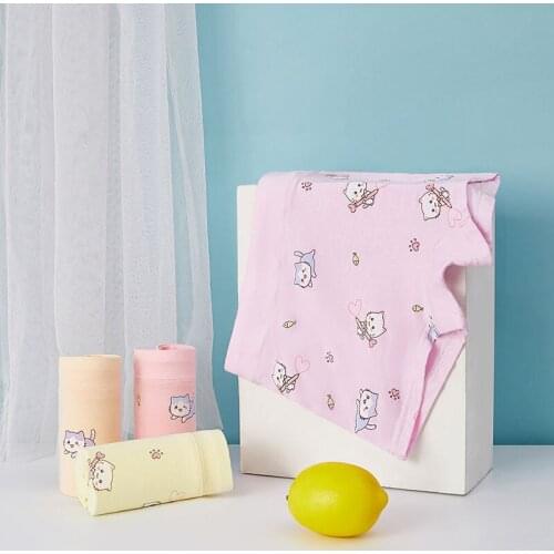 5pcs/ Set 3-12Years Old Girls' Underwear Childrens Modal Panties Breathable Thin Little Girl Cartoon Cute Baby Boxer Brief