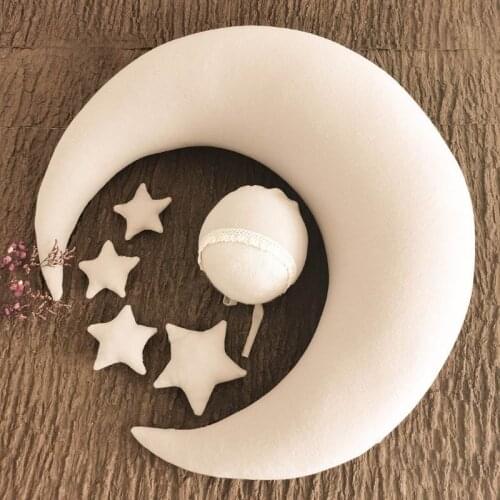 2021 New Baby Hat Posing Beans Moon Pillow Stars Set Infants Photo Shooting Accessories Newborn Photography Props