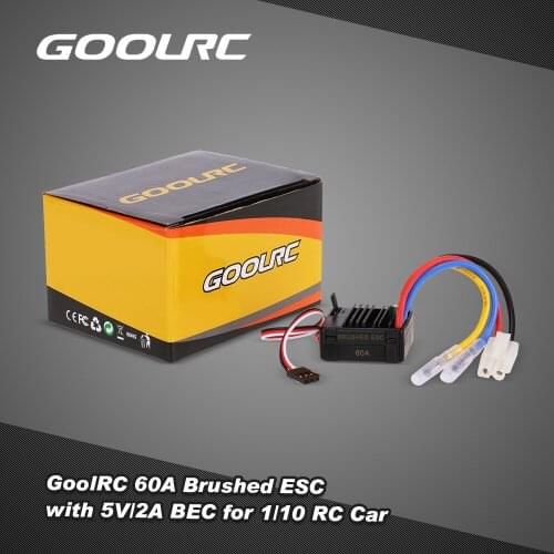 Newest GoolRC 60A Waterproof Brushed ESC Speed Controller for 1/10 4WD RC Car Buggy