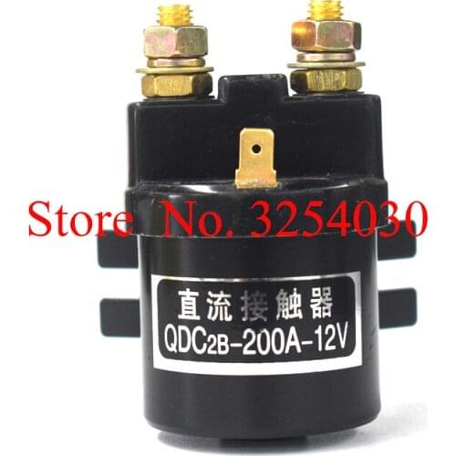 Delicate Domestic Black 12V 200A DC Lifting Contactor for Electric Tourist Coach or Sightseeing Car Electric Pallet Trucks