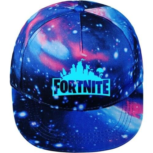Starry Sky Hat Fortnite Luminous Cap Cool Party Toy Gift Night Glow Hats Birthday Accessories Decoration Adjustable 56-64CM