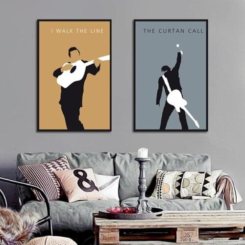 Walk The Line And The Curtan Call Movie(2005) Abstract Canvas Painting Unique Wall Art Poster And Prints For Living Room Decor