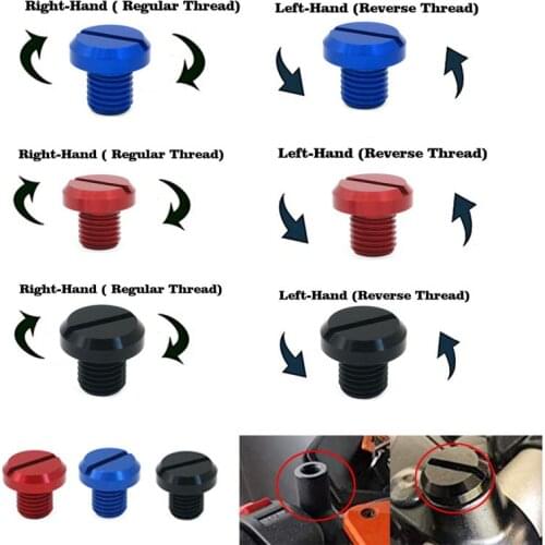 M10x1.25 Motorcycle Mirror Hole Plugs Right Left Screws Bolts Aluminum CNC For Yamaha Honda Kawasaki Suzuki Triumph BMW