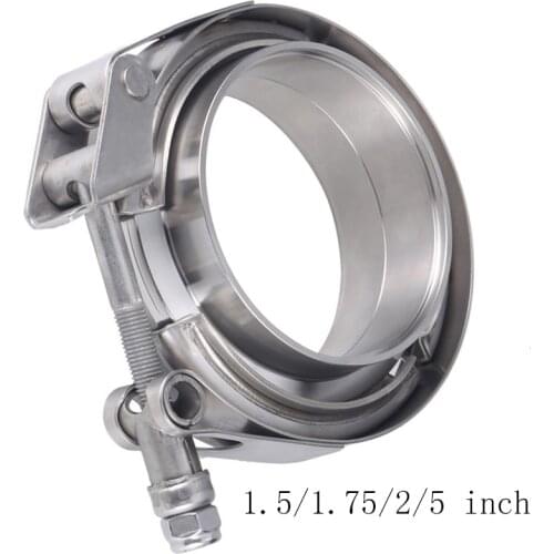 1.5/1.75/2/5 inch Male Female Flange Exhaust V Band Clamp Flange Kit Quick Release Clamp For Turbo Exhaust Pipes Clamp