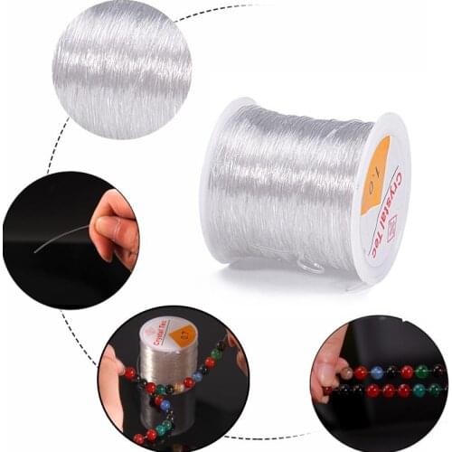 1Roll Strong Elastic Crystal Beading Cord 0.6-1.2mm for Bracelets Stretch Thread String Necklace DIY Jewelry Making Cords Line