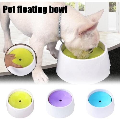1000ML Floating Pet Bowl Splash Proof Drinking Bowl For Cat Pug Anti-spill Slow-Down Water Bottle Bulldog Drinker Anti Choke