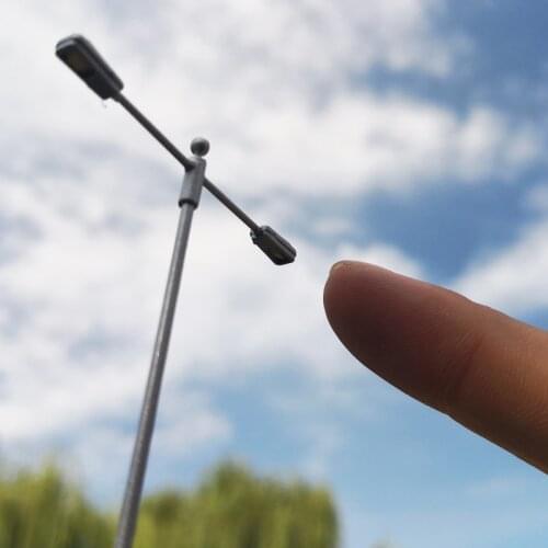 3/PCS Model Railway Train Lamp Post Street Lights HO N TT Scale LED Modern Style Boulevard/Highway/Parking Area/Street Lights