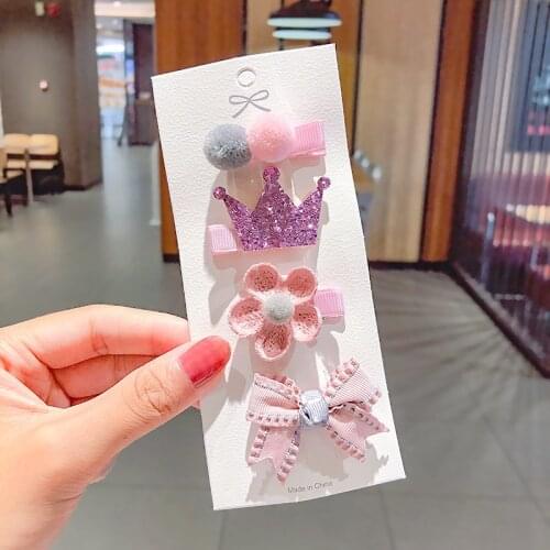 3pcs Baby Girl Hairpins Kawaii Princess Cartoon Hairpins Kids Infant Hair Clips Pin Barrettes Accessories For Children Hairclip