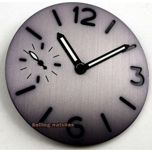 37.5mm Purple Gey Watch Dial + Watch Hand Fit ETA 6497 Hand Winding Movement