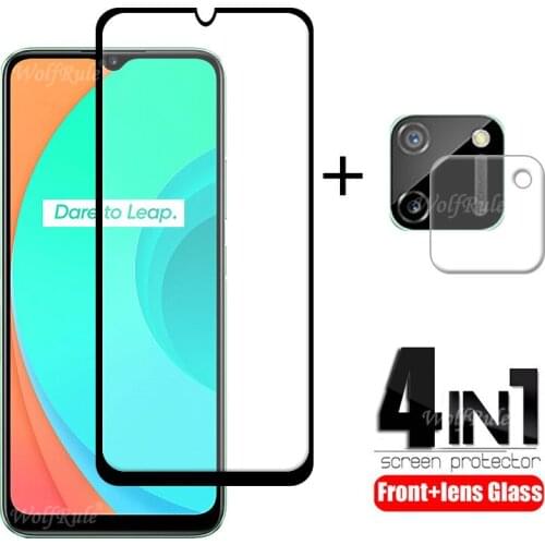 4-in-1 For OPPO Realme C11 Glass For Realme C11 Tempered Glass Screen Protector For OPPO Realme 6 5 X50 Pro 6i C11 X3 Lens Glass