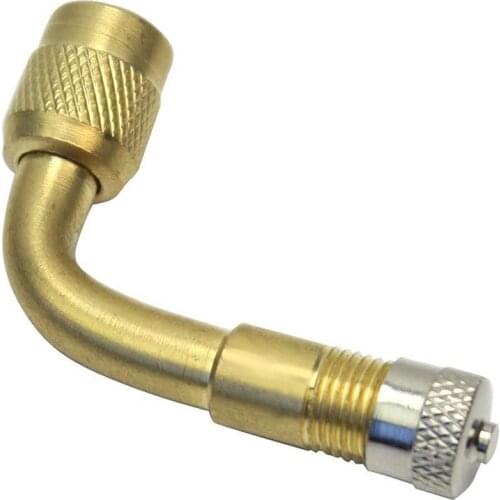 Motorcycle Car Tire Valve Extension Adapter - 90 Degree Curve