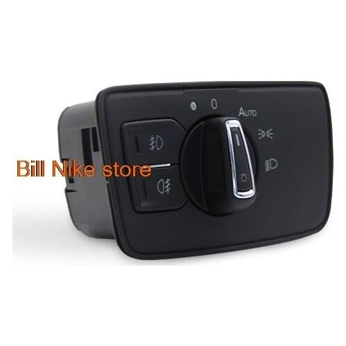 Car Chrome Auto Headlight Knob Switch Fog Head Light Lamp&Sensor module Modified parts For B8 17-2018 Magotan high configuration