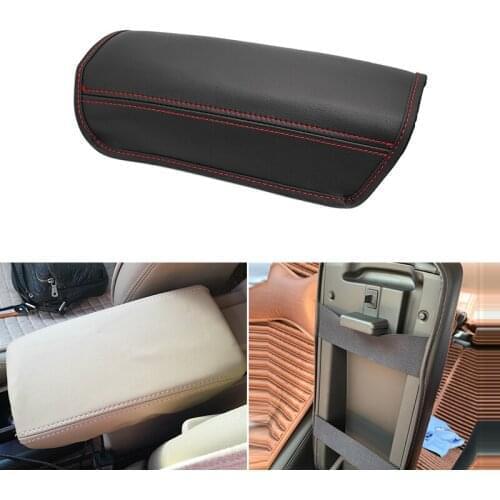 Car styling Microfiber Leather Center Control Lid Armrest Cover Trim For Honda Accord 7th 2003 2004 2005 2006 2007 Elastic Band
