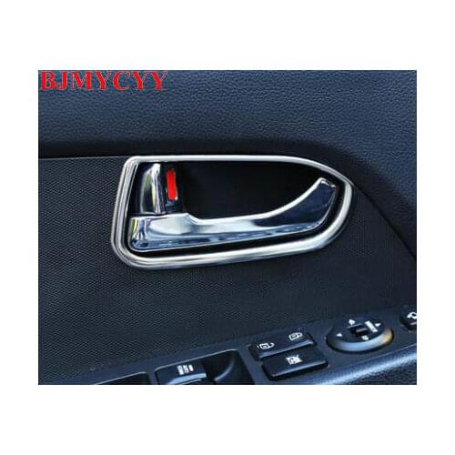 BJMYCYY 4PCS/SET The car door handle of stainless steel decorative box for For KIA Sportage R 2010-2017