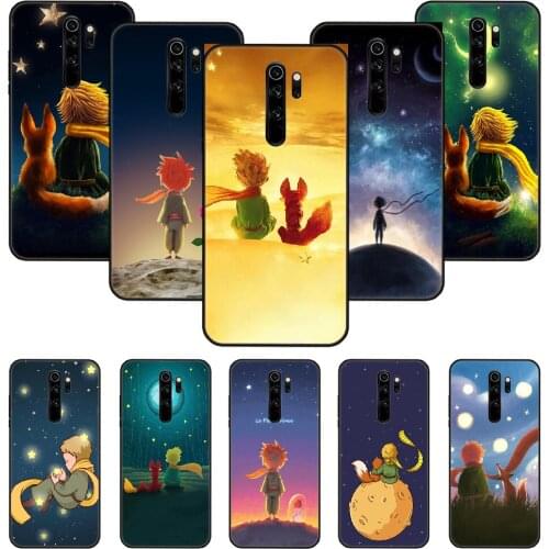 Phone Case For Xiaomi Redmi Note 8 8T 7 7A 9 9S 8A 4 5 Pro Black Cover Bumper Tpu Etui Soft Hoesjes Cute Le Petit Prince