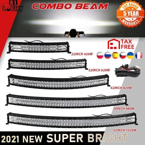 CO LIGHT 22" 32" 42" 50" 52" Offroad Led Light Bar 2-Row Spot Flood Combo Beam 4x4 Led Work Light for Truck Lada ATV SUV 12V 24V