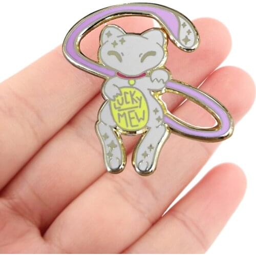 DZ2331 Japanese Maneki Neko Cat Collection Enamel Lapel Pin Badge Pins Hats Clothes Backpack Decoration Jewelry Accessories