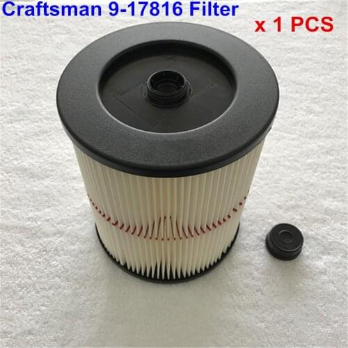 Pack of 1pcs Craftsman 9-17816 17816 Filter Fits Current Craftsman Vacuums 5 Gallons & above Vacuum Cleaners parts accessories
