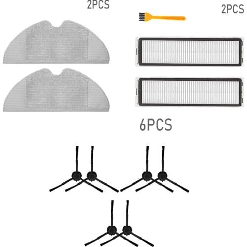 Hepa Filter Side Brush Mop Cloth Cleaning Rag For Dreame D9 D 9 Robot Vacuum Cleaner Parts Replacement