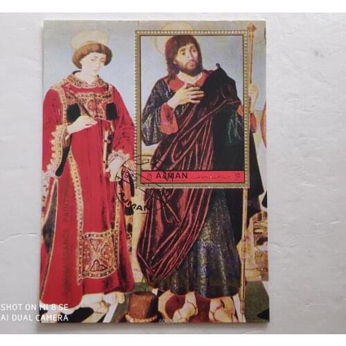 1972 renaissance paintings AJMAN Post Stamps Postage Collection