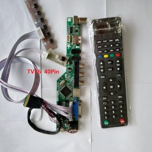 Kit for LP156WH4(TL)(C1) TV AV LCD LED 1366X768 15.6" 40pin LVDS Screen panel HDMI USB Controller board driver remote VGA