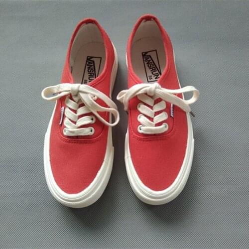 Maggies Walker Women Casual Canvas Shoes Platform Fashion Canvas Lacing Shoes Candy-colored Casual Shoes Size 35~40