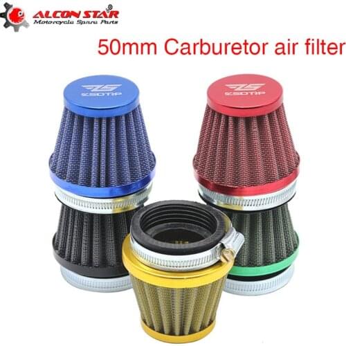 Alconstar Color PWK OKO KOSO KEIHIN CVK 21-30mm 50cc-200cc Engine Carburetor Adapter Performance 50mm Air Filter Cleaner