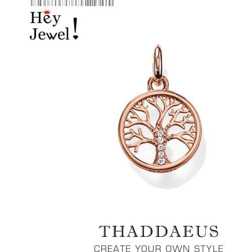 Pendant Rose Gold Color Tree,2020 Brand New Fashion Jewelry Europe Bijoux 925 Sterling Silver Accessories Gift For Soul Woman