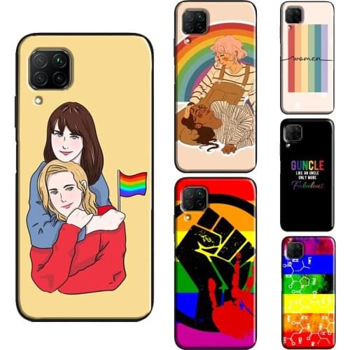 Rainbow Lesbian Pride Gay LGBT Case For Huawei P40 Lite P30 P20 P Smart Z 2019 Nova 5T Honor 20 Pro 10i 8A 8X 9X Cover