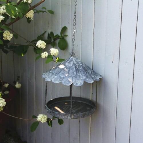 Hand Crafted Pretty Vintage Metal Bird Feeder