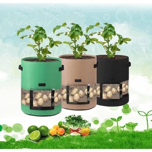 Garden Tools Potato Plant Grow Bags With Window New Design Potato Pot greenhouse Vegetable Growing Bag Moisturizing jardin