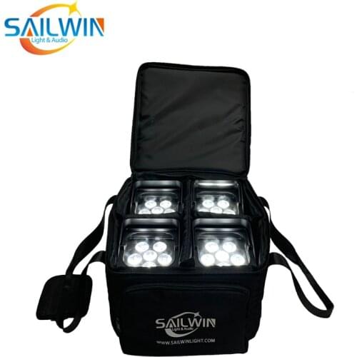 Sailwin New SKB Travel Bag For 6x18W 6in1 DMX APP Battery Powered Wireless LED Stage Par Light DJ Light