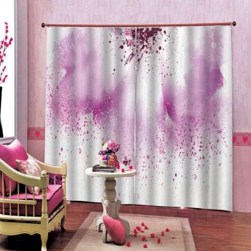 Mordern Design Printed Curtain For Living room Clear and Simple Landscape Oil Painting Shower Curtain home Drapes